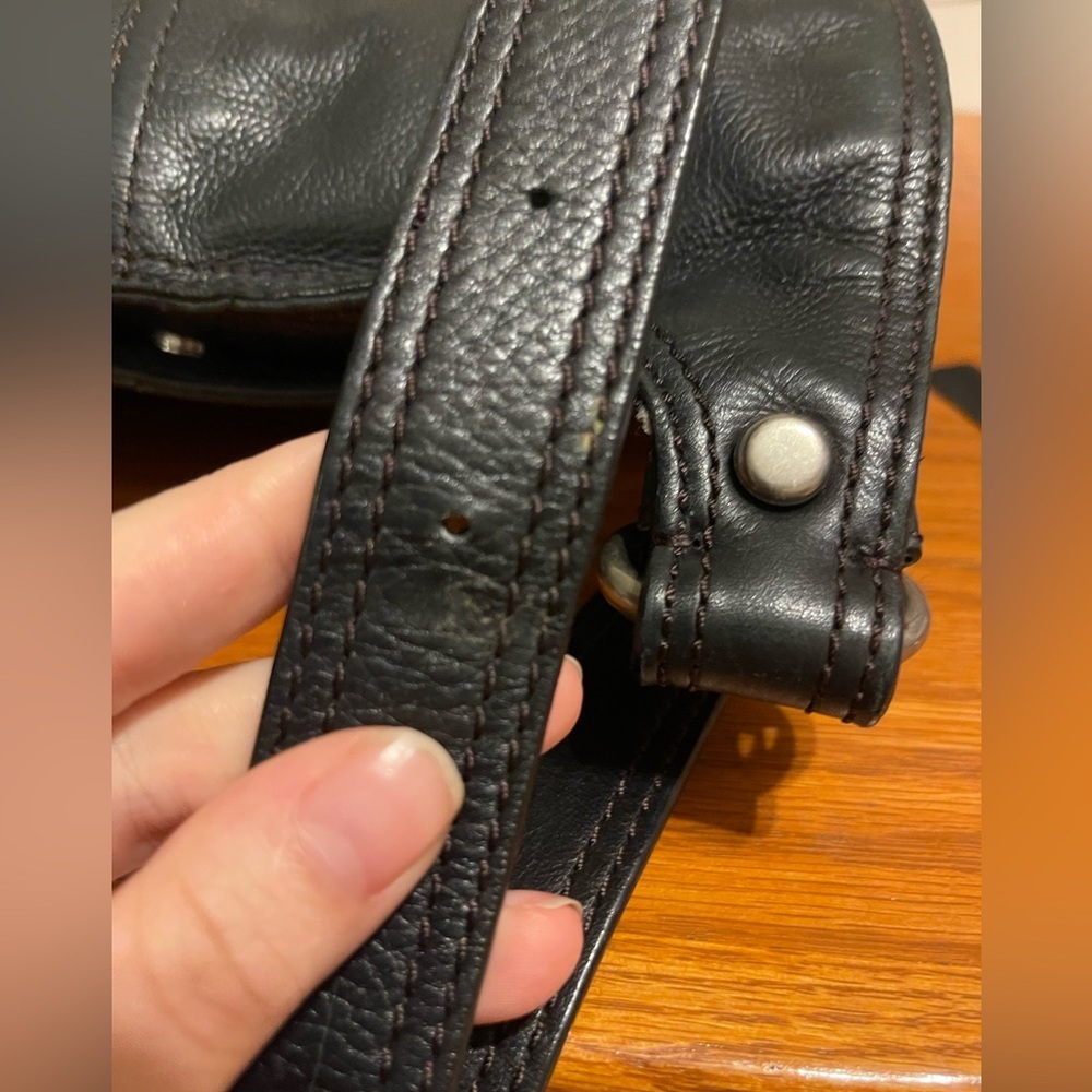 Fossil Vintage Maddox Leather Crossbody Black EUC - Picture 12 of 13